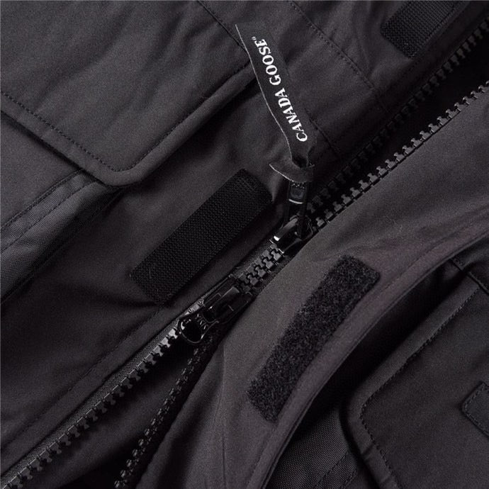 Canada Goose Snow Mantra Black Reflective Stripe Extreme Cold Parka Men Women