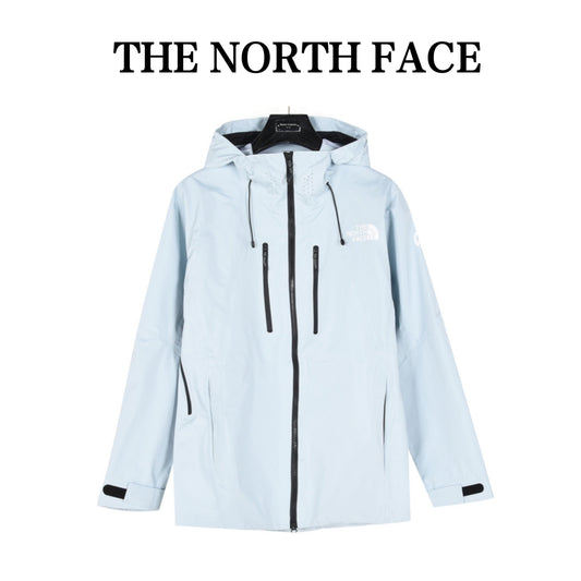 TNF Summit Series Waterproof GORETEX Outdoor Hiking Rain Jacket  Unisex Pale Light Blue