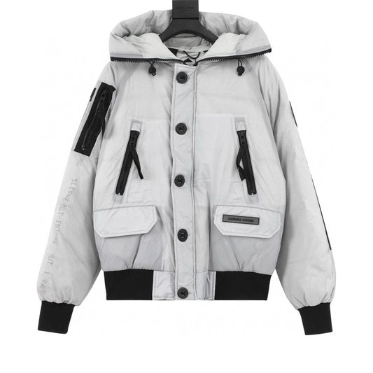 Canada Goose Chilliwack Reflective Silver Bomber Down Jacket Men Women