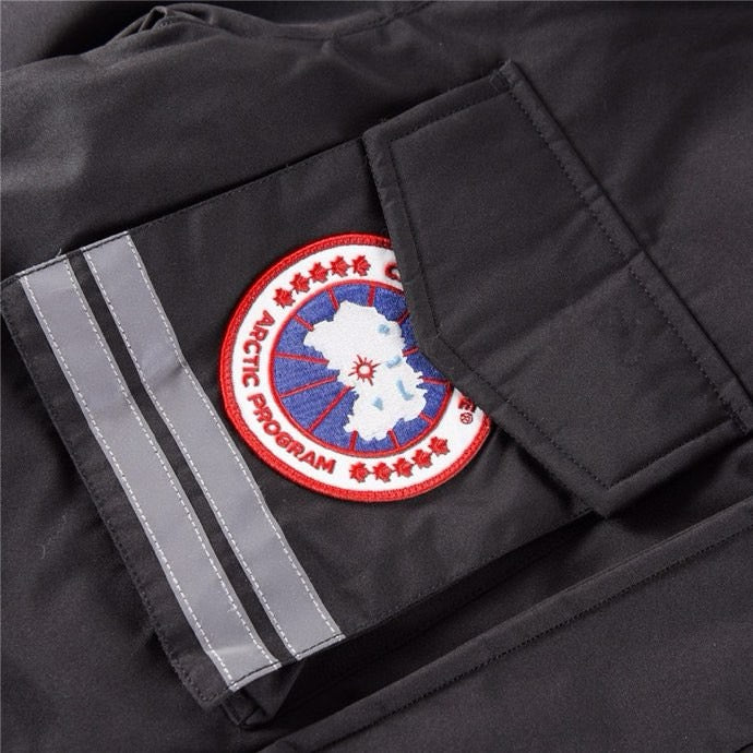 Canada Goose Snow Mantra Black Reflective Stripe Extreme Cold Parka Men Women