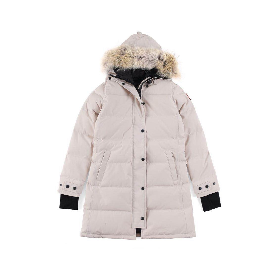 Canada Goose ShelburneWhite Slim Long Winter Parka For Ladies