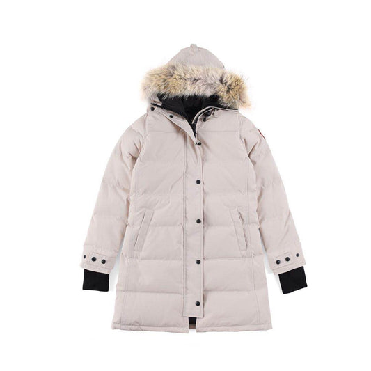 Canada Goose ShelburneWhite Slim Long Winter Parka For Ladies