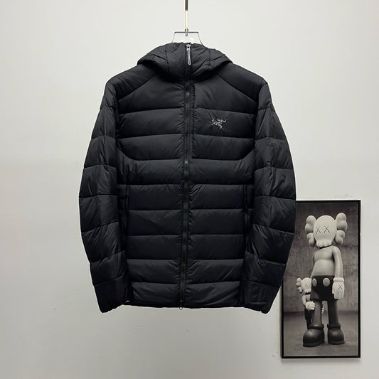Arc'teryx Hooded Down Jacket | Winter Puffer Jacket Black