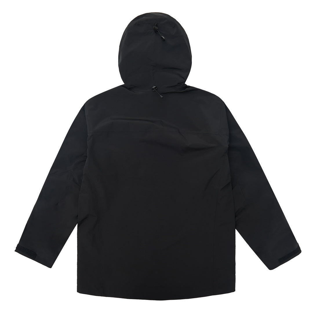 Arc'teryx Alpha SV Gen 6 Waterproof Hard Shell Hooded Jacket for Skiing Hiking Outdoor Unisex Black