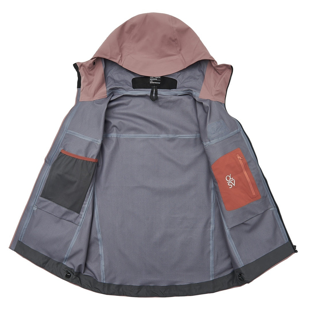 Alpha SV Gen 6 Waterproof Hard Shell Hooded Jacket for Skiing Hiking Outdoor Unisex Dusty Rose