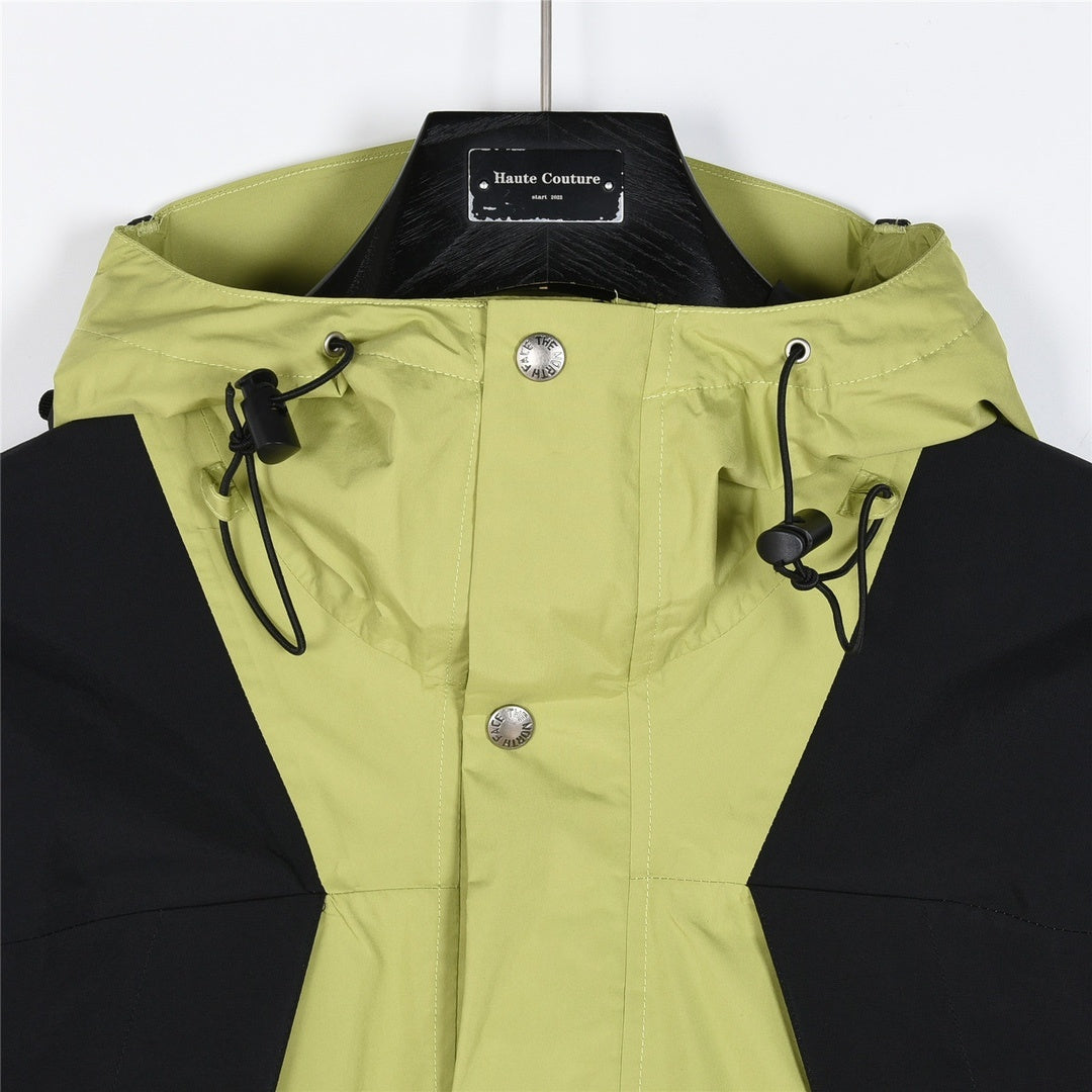 TNF Summit Series Waterproof GORETEX Outdoor Hiking Rain Jacket  Unisex Lime Green Black Color Block