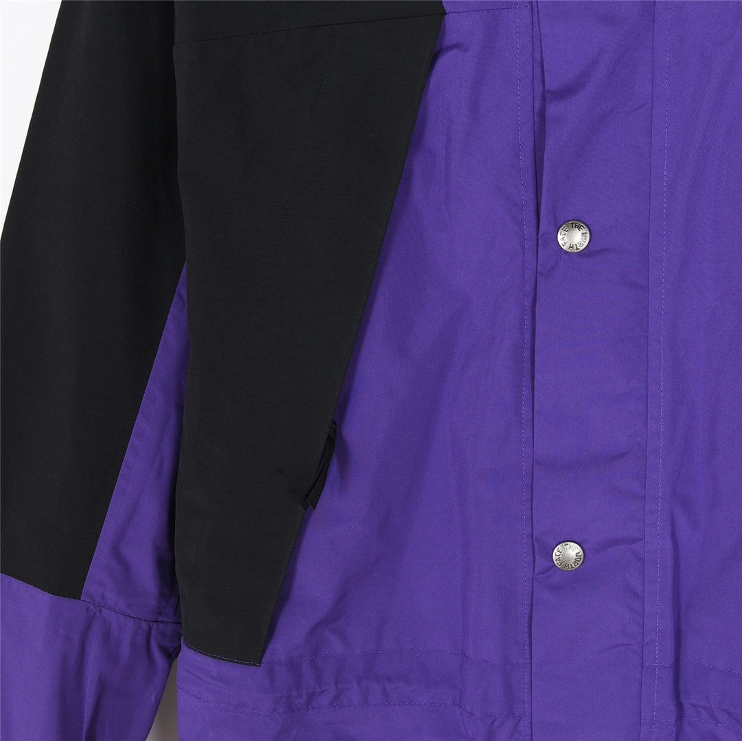 TNF Summit Series Waterproof GORETEX Outdoor Hiking Rain Jacket  Unisex Purple Black Color Block