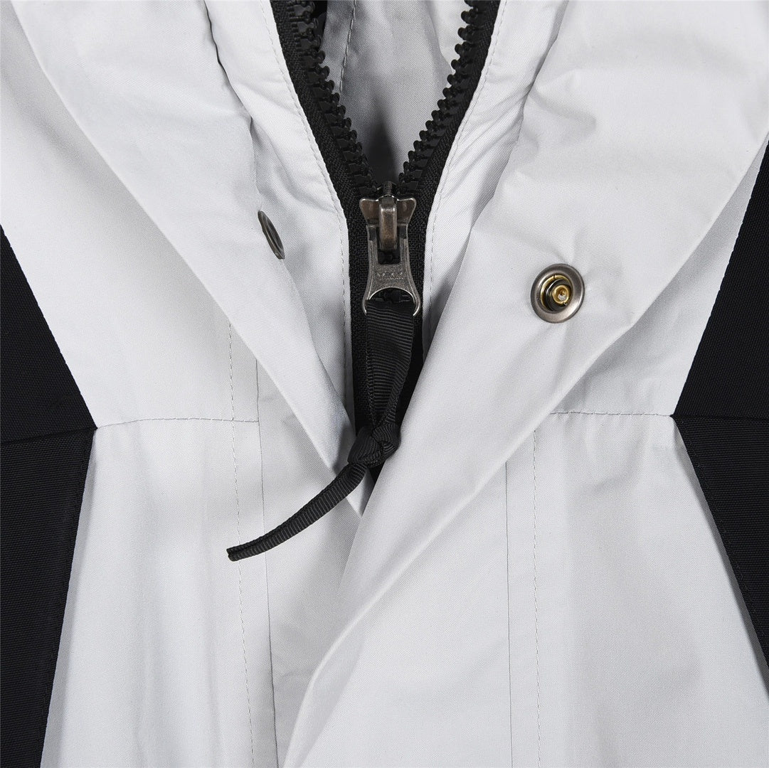 TNF Summit Series Waterproof GORETEX Outdoor Hiking Rain Jacket  Unisex White Black Color Block