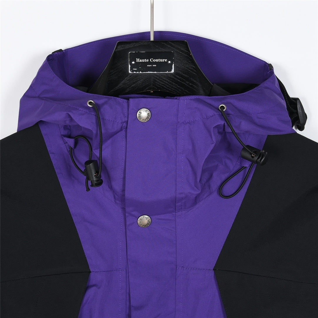 TNF Summit Series Waterproof GORETEX Outdoor Hiking Rain Jacket  Unisex Purple Black Color Block