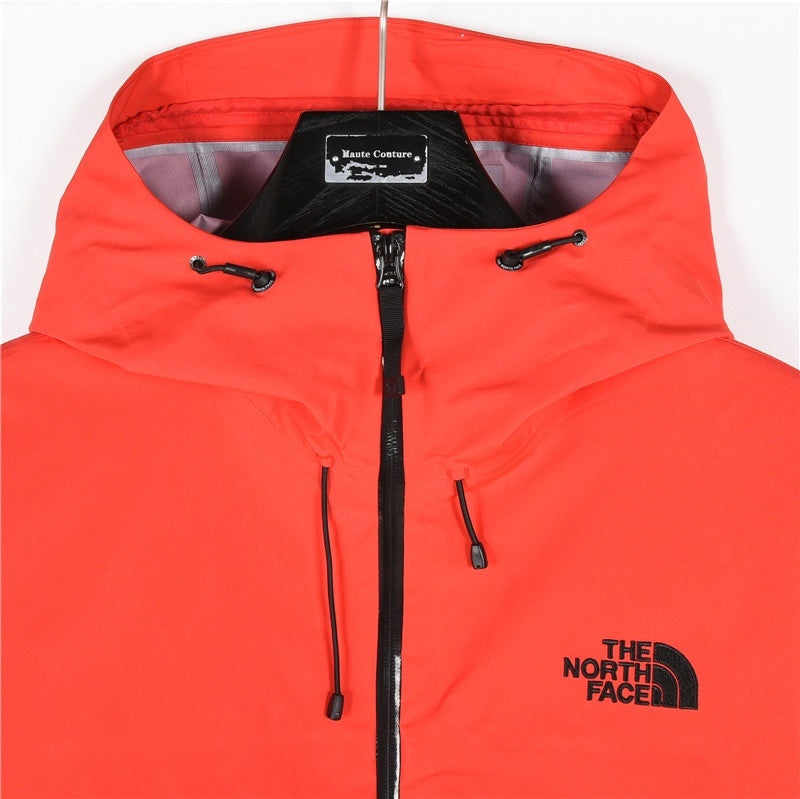 The North Face Summit Series  Hooded Windproof Camping Hiking Jacket Unisex Bright Orange