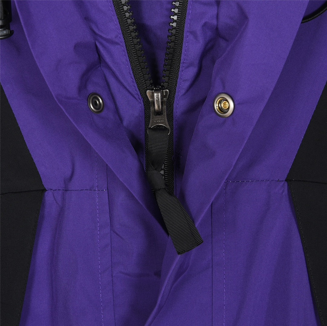 TNF Summit Series Waterproof GORETEX Outdoor Hiking Rain Jacket  Unisex Purple Black Color Block