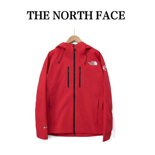 The North Face Summit Series  Hooded Windproof Camping Hiking Jacket Unisex Bright Red
