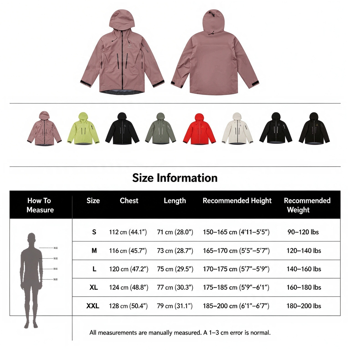 Alpha SV Gen 6 Waterproof Hard Shell Hooded Jacket for Skiing Hiking Outdoor Unisex Dusty Rose