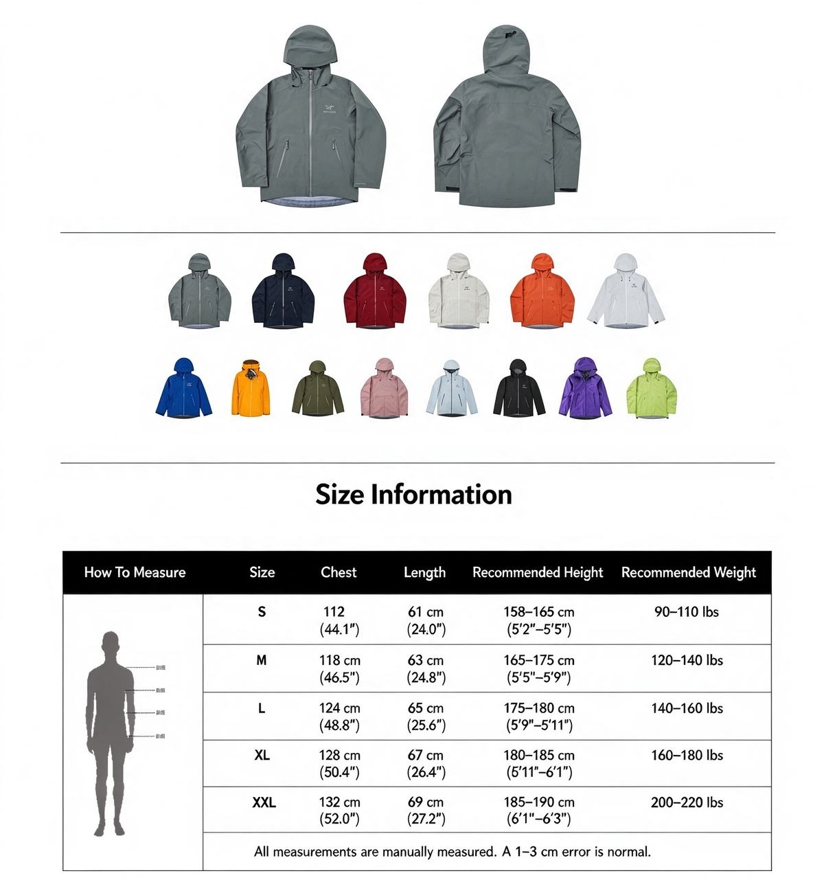 Arc teryx LT BETA Waterproof Hard Shell Hooded Jacket for Skiing Hiking Outdoor Unisex  Microchip