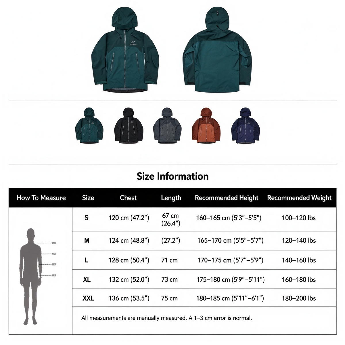 ARC TERYX AR Waterproof & Windproof Outdoor Jacket Shell Jacket Unisex Boxcar