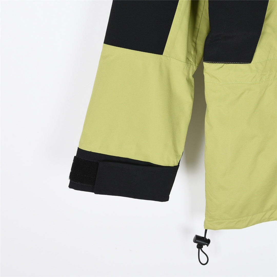 TNF Summit Series Waterproof GORETEX Outdoor Hiking Rain Jacket  Unisex Lime Green Black Color Block