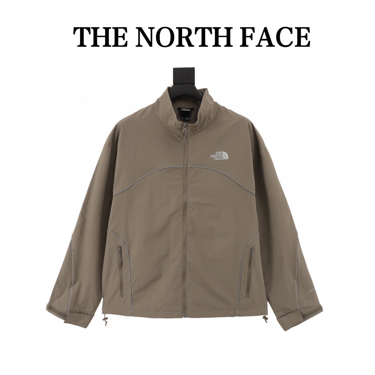 The North Face Taupe Brown Lightweight Windbreaker Full Zip Travel Outdoor Jacket Unisex Taupe Brown