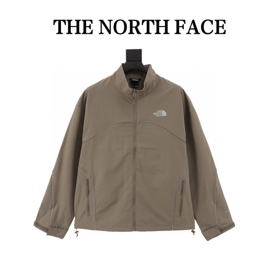 The North Face Taupe Brown Lightweight Windbreaker Full Zip Travel Outdoor Jacket Unisex Taupe Brown