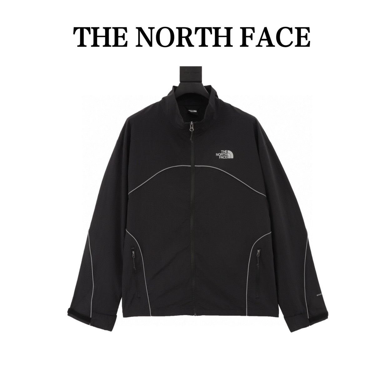 The North Face Taupe Brown Lightweight Windbreaker Full Zip Travel Outdoor Jacket Unisex Solid Black