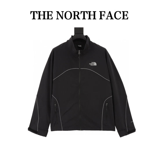 The North Face Taupe Brown Lightweight Windbreaker Full Zip Travel Outdoor Jacket Unisex Solid Black