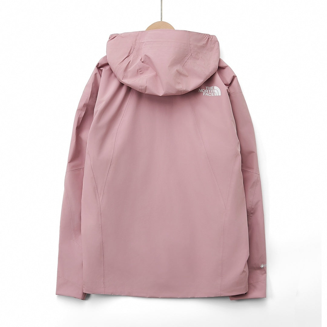 The North Face Summit Series  Hooded Windproof Camping Hiking Jacket Unisex Dusty Pink