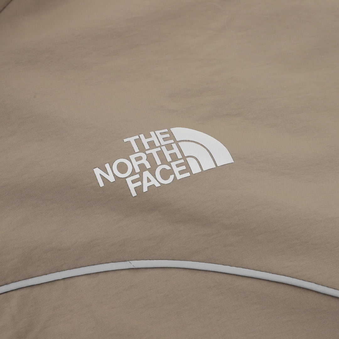 The North Face Taupe Brown Lightweight Windbreaker Full Zip Travel Outdoor Jacket Unisex Taupe Brown