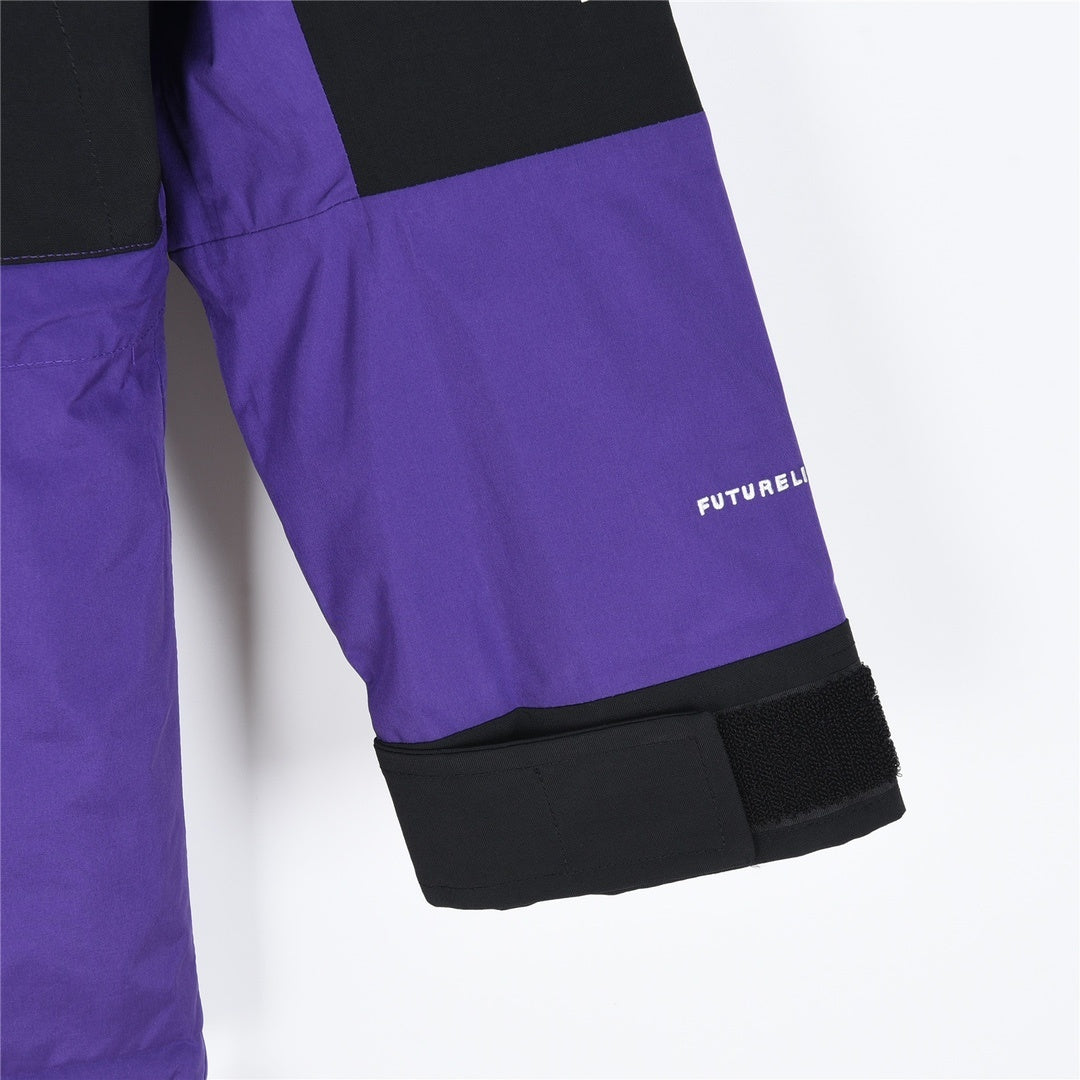 TNF Summit Series Waterproof GORETEX Outdoor Hiking Rain Jacket  Unisex Purple Black Color Block
