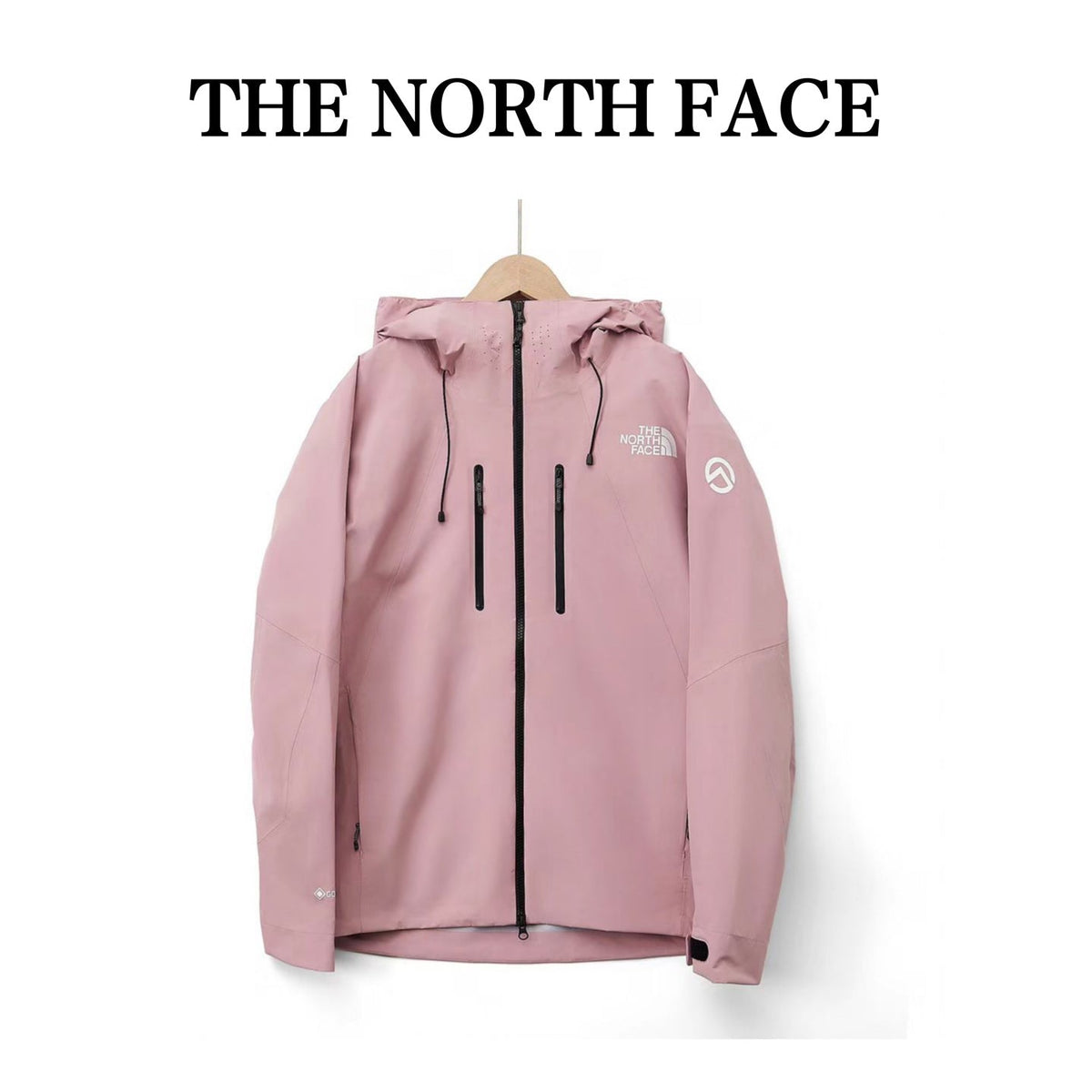The North Face Summit Series  Hooded Windproof Camping Hiking Jacket Unisex Dusty Pink