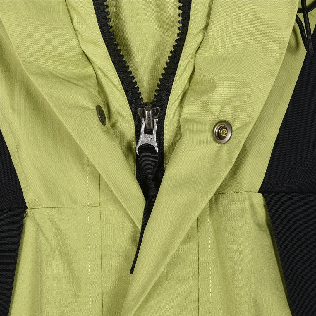 TNF Summit Series Waterproof GORETEX Outdoor Hiking Rain Jacket  Unisex Lime Green Black Color Block