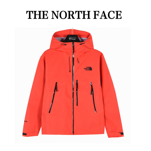 The North Face Summit Series  Hooded Windproof Camping Hiking Jacket Unisex Bright Orange