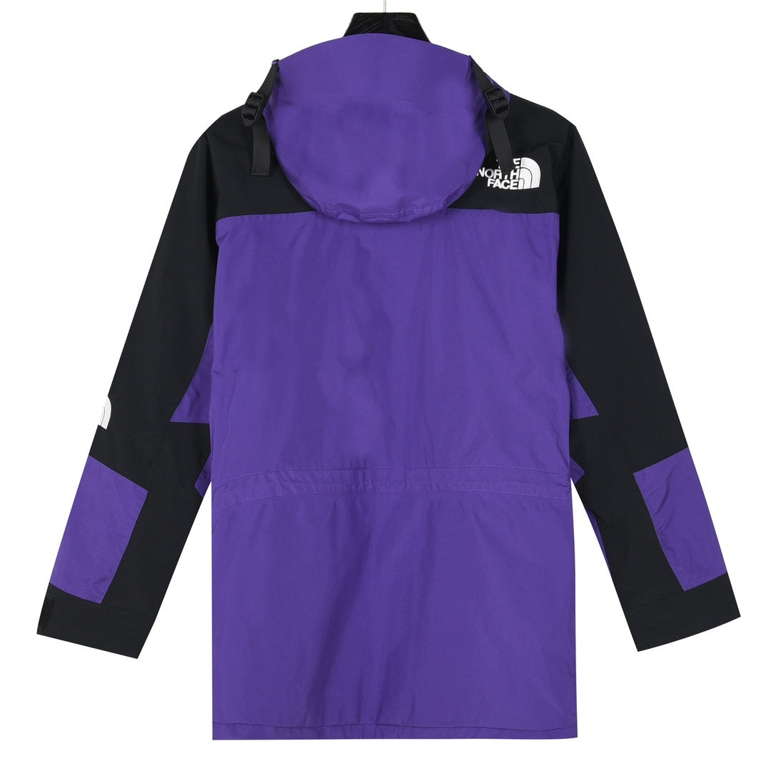 TNF Summit Series Waterproof GORETEX Outdoor Hiking Rain Jacket  Unisex Purple Black Color Block